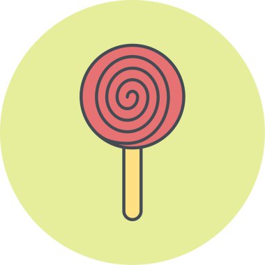 Lolipop vektör düz renk simgesi