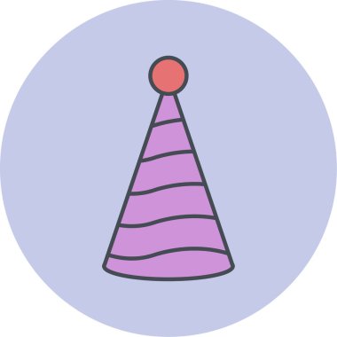 Parti şapkası. Basit illüstrasyon