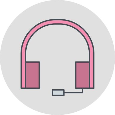 kulaklık simgesi vektör illüstrasyonu