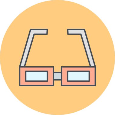 Gözlük. Web simgesi basit illüstrasyon