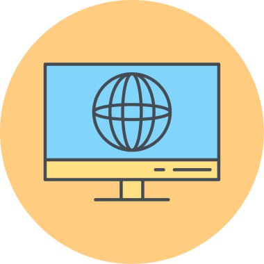 vektör lcd simgesi illüstrasyonu