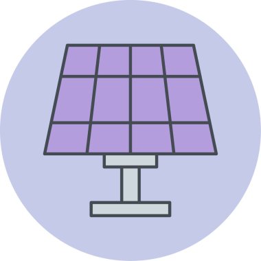 Güneş paneli ikon vektör illüstrasyonu