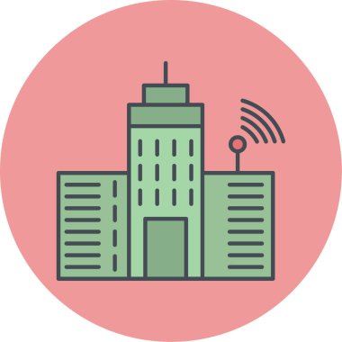 Modern yapı simgesinin vektör illüstrasyonu