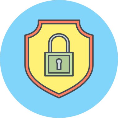 Modern güvenlik simgesinin vektör illüstrasyonu