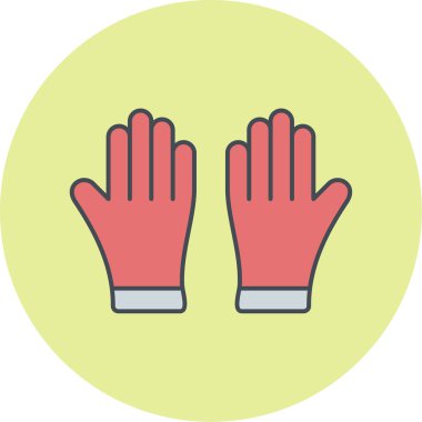 Eldiven. Web simgesi basit illüstrasyon