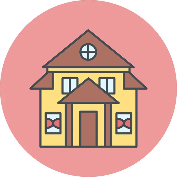 Casa Icono Web Ilustración Simple — Archivo Imágenes Vectoriales