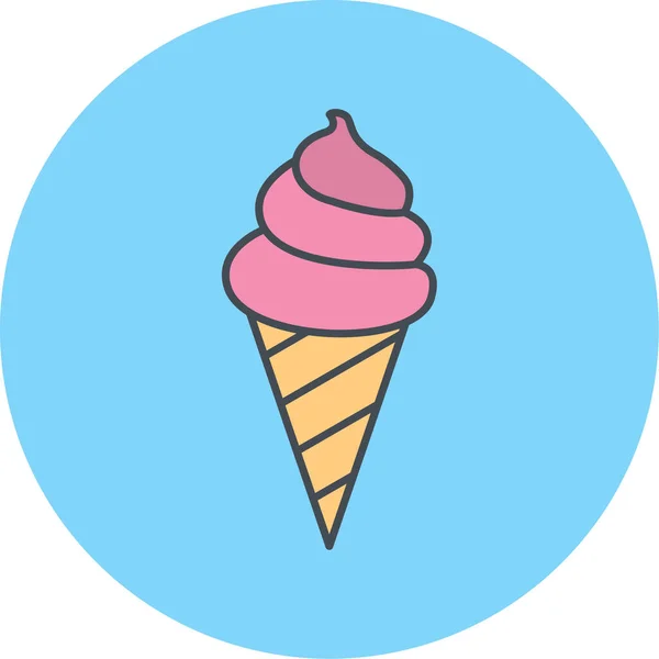 Icono Helado Ilustración Vectorial — Vector de stock