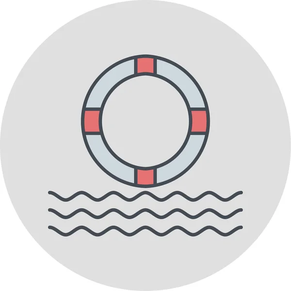 Vector Illustration Lifebuoy Web Icon — Archivo Imágenes Vectoriales