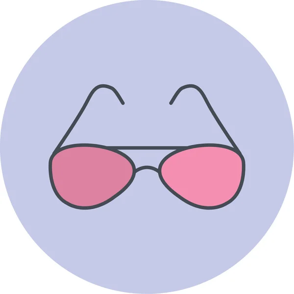Sluneční Brýle Webová Ikona Jednoduchá Ilustrace — Stockový vektor