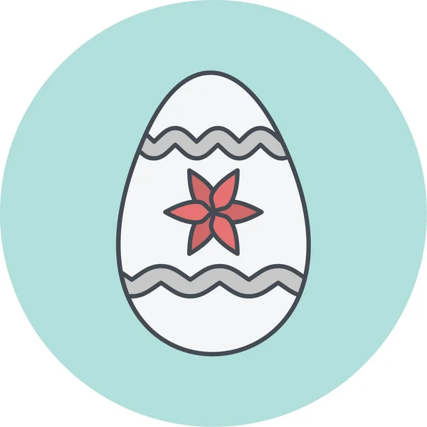 Ostereiersymbol Einfache Illustration Von Glücklichen Urlaubsvektorsymbolen Für Das Web — Stockvektor