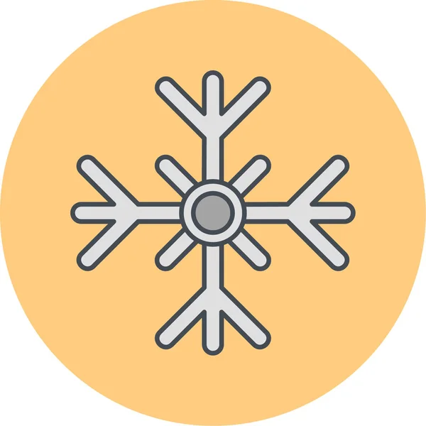 Navidad Copo Nieve Icono Vector Ilustración — Archivo Imágenes Vectoriales