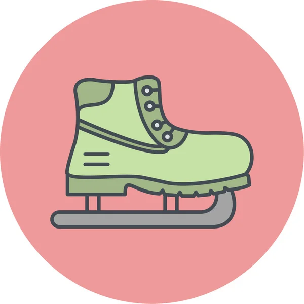 Patinaje Sobre Hielo Ilustración Simple — Vector de stock