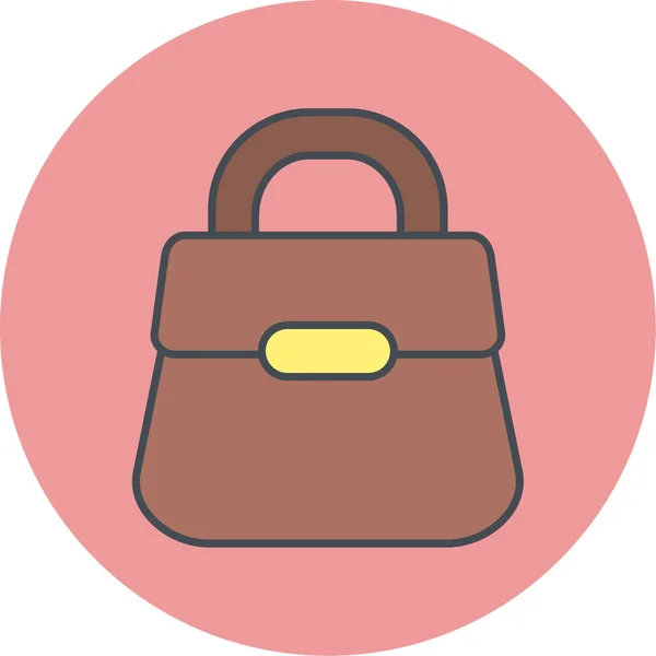 Bolso Mano Icono Web Ilustración Simple — Vector de stock