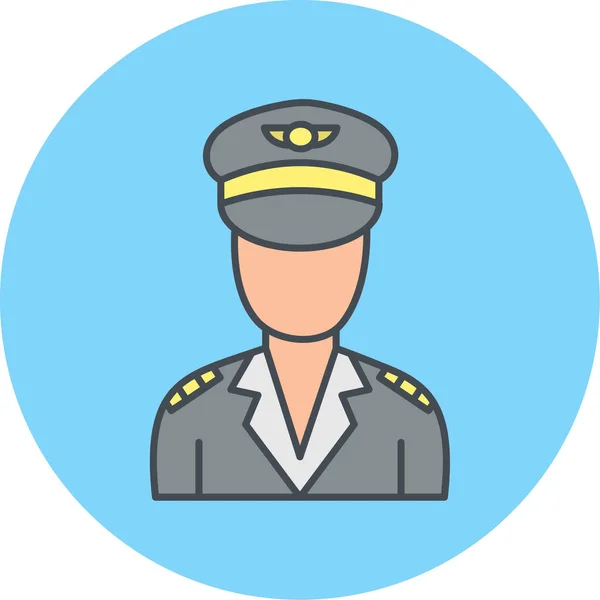 Police Officer Avatar Web Icon Simple Illustration — Wektor stockowy