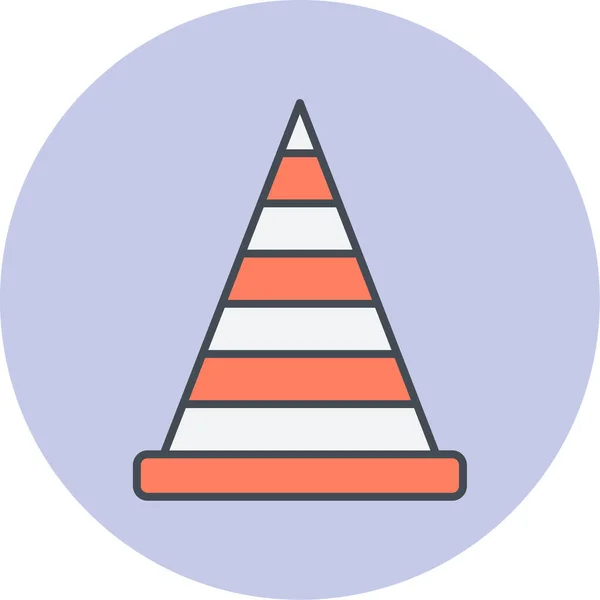 Road Cone Web Icon Simple Illustration — Stockvector