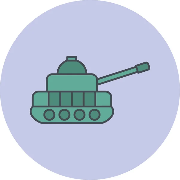 Military Tank Icon Vector Illustration — Stock Vector