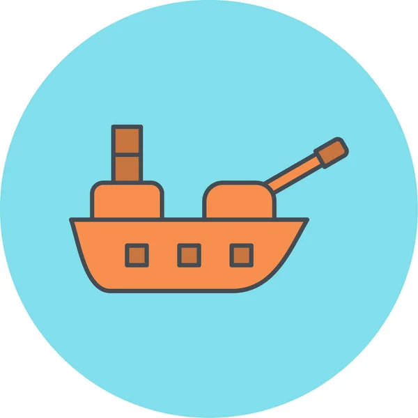 Hajó Ikonjának Vektorillusztrációja — Stock Vector