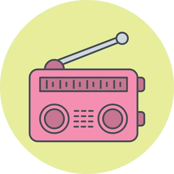Radyo Simgesi Vektör Illüstrasyonu — Stok Vektör