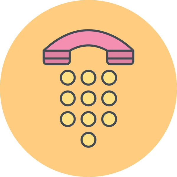 Telefono Icona Web Semplice Illustrazione — Vettoriale Stock