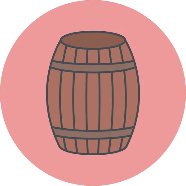 Bierfasssymbol Vektorillustration — Stockvektor
