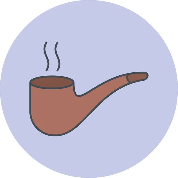 Ikona Filiżanki Herbaty Proste Ilustracja Ikon Wektorowych Rury Kawy Web — Wektor stockowy
