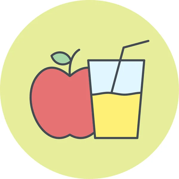 Vector Illustration Apple Juice Icon — стоковый вектор