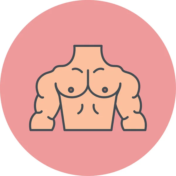 Bodybuilder Ikon Vektor Illustration — Stock vektor