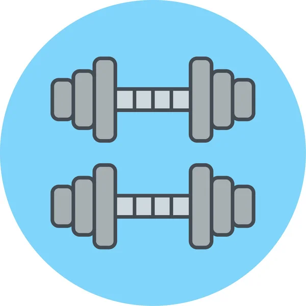 Vector Illustration Modern Lack Icon Dumbbell —  Vetores de Stock