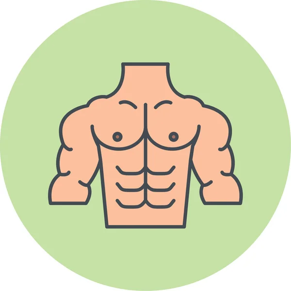 Bodybuilder Icona Vettoriale Illustrazione — Vettoriale Stock