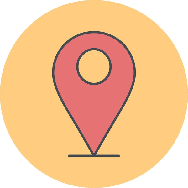 Location Pin Einfache Illustration — Stockvektor