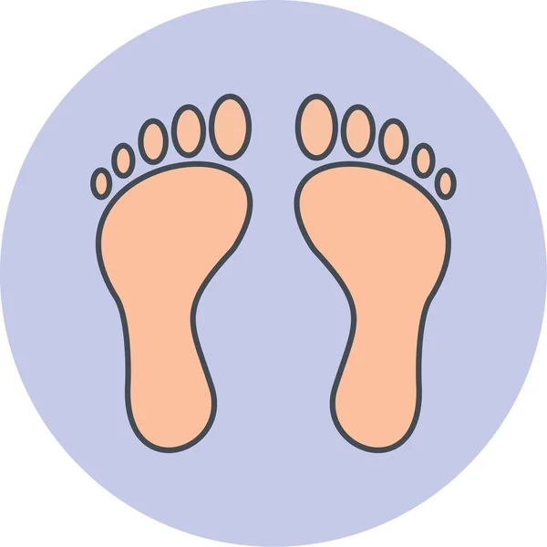 Foot Icon Vector Illustration — Stock Vector