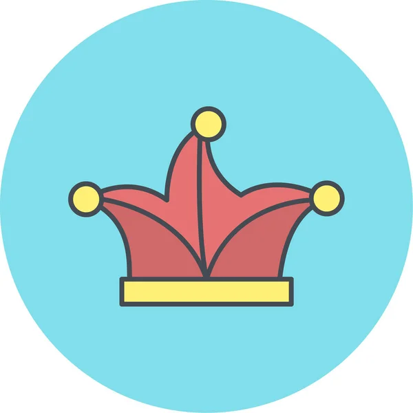 Coroa Ícone Vetor Ilustração — Vetor de Stock