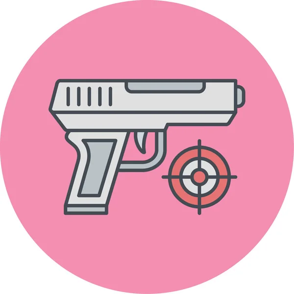 Vector Illustration Gun Icon — Stock Vector