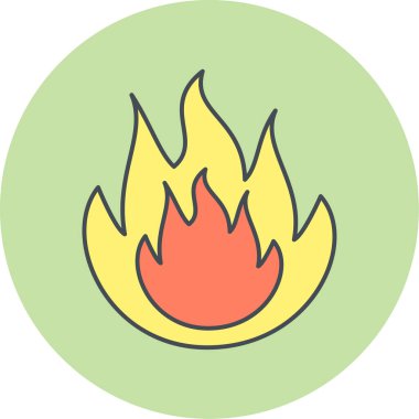 Ateş vektörü simgesini ateşle