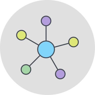Molekül simgesi vektör illüstrasyonu