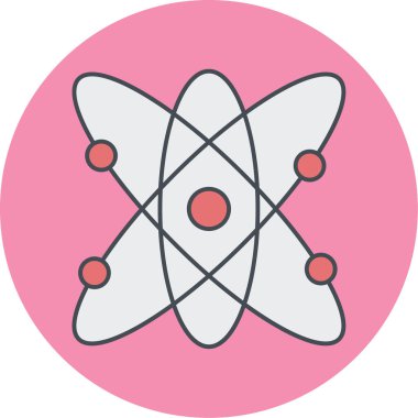 atom simgesi, vektör illüstrasyonu