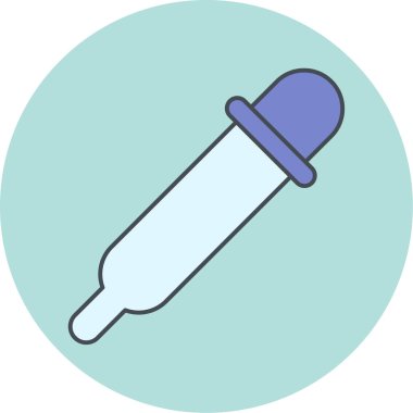 Modern b 'nin vektör illüstrasyonu şırınga ikonundan yoksun