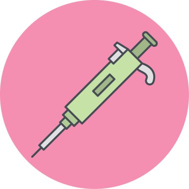 Şırınga. Web simgesi basit illüstrasyon