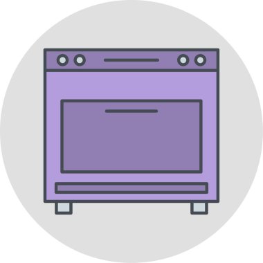 Mutfak vektör simgesi modern illüstrasyon