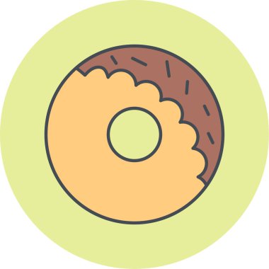 donut. Web simgesi basit illüstrasyon