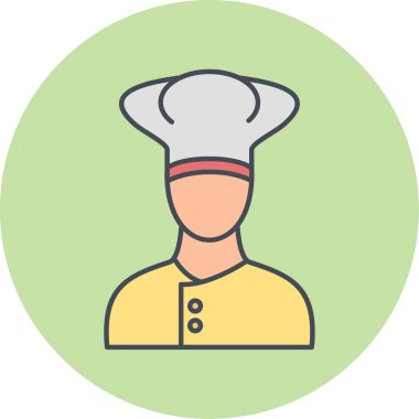 Şef simge vektör illüstrasyonu