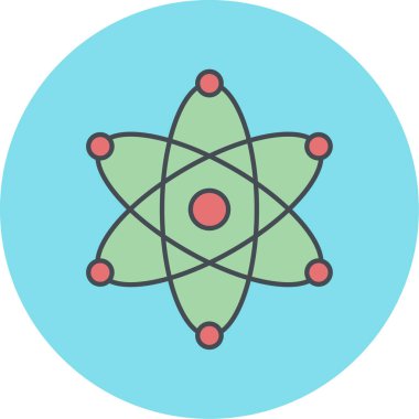atom simgesi vektör illüstrasyonu