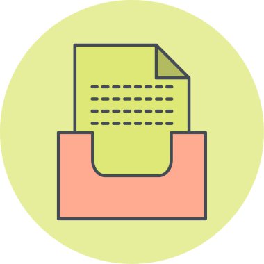 belge simgesi vektör illüstrasyonu