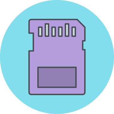 hafıza kartı simgesine. vektör çizim