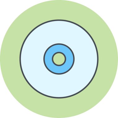 CD mi? Web simgesi basit illüstrasyon