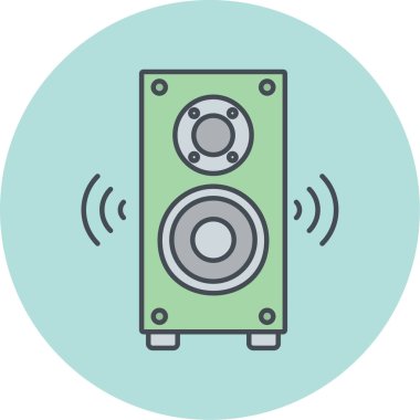 Konuşmacı. Web simgesi basit illüstrasyon