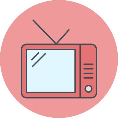 Televizyon ikonu. vektör illüstrasyonu