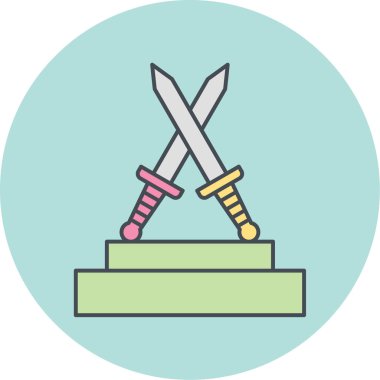 kılıç simgesi vektör illüstrasyonu