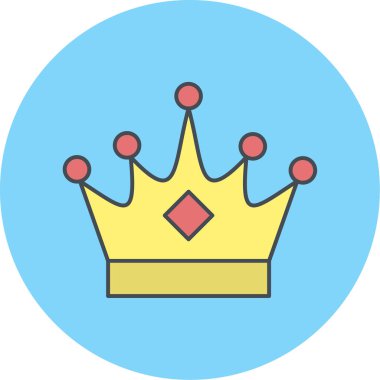 taç simgesi vektör illüstrasyonu