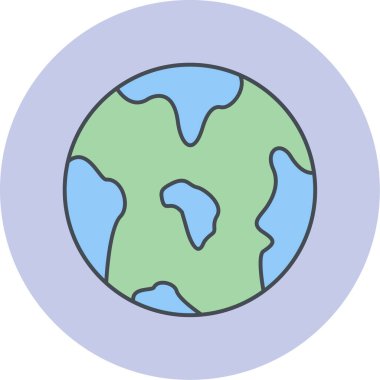 Dünya. Web simgesi basit illüstrasyon